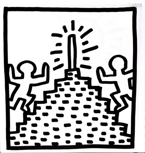 Keith Haring - Untitled (Pyramid Steppers)