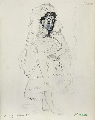 Pablo Picasso (After) - Jacqueline en Espagnole