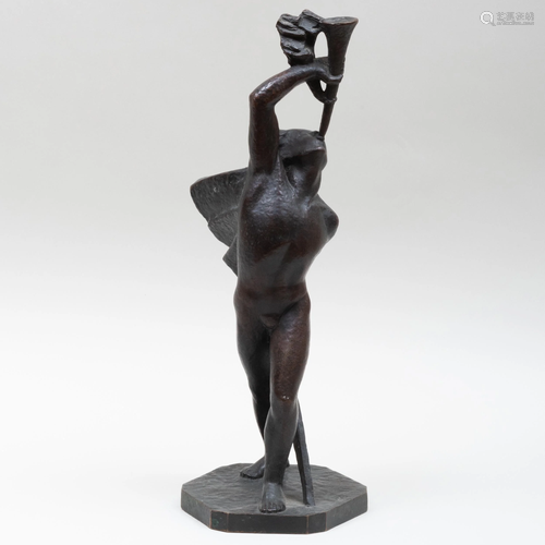 Basil Wojtowicz (1899-1985): Figure with Trumpet