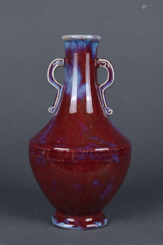 Chinese Qing Dynasty Qianlong Jun Glazed Porcelain Bottle