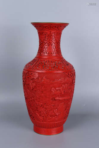 Chinese Bronze Tire Lacquerware Bottle