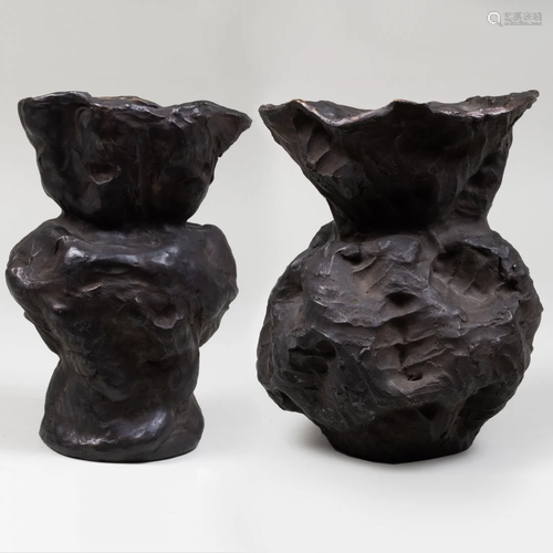 Andrew Lord (b. 1950): Two Vases, Palm/Fist