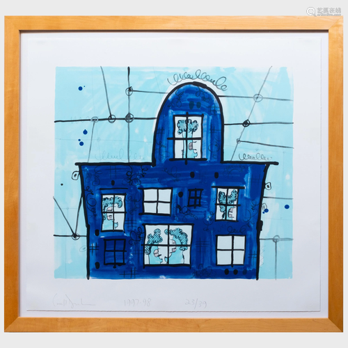 Carroll Dunham (b. 1949): Blue House