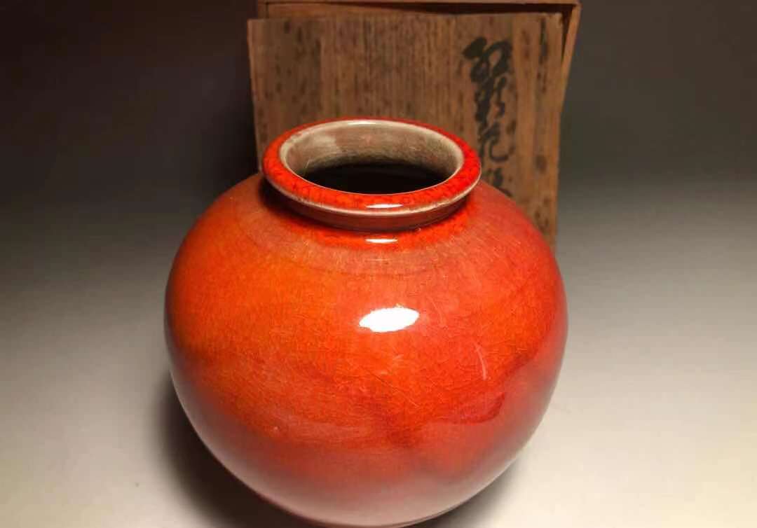 ○日本正規品○ 花瓶 鹿頭尊 fldf.ma 窯変 中国美術 祭紅釉 中国美術