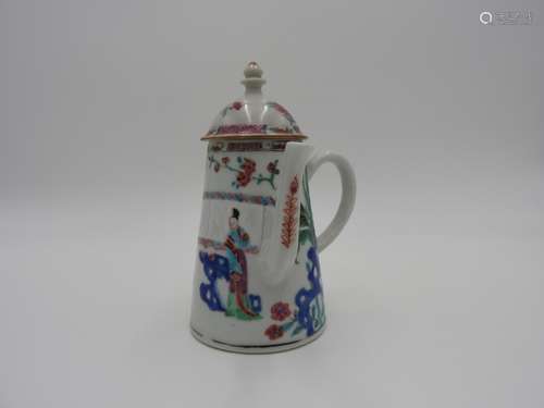 FAMILLE ROSE COFFEE POT AND COVER YONGZHENG PERIOD the taper...