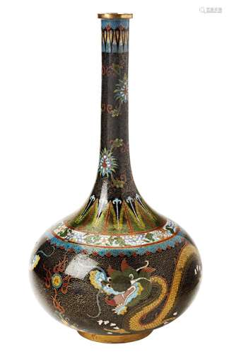 FINE CLOISONNE 'DRAGON' VASE  LATE QING DYNASTY the ...