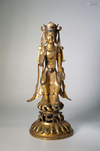 Copper-gold Statue of Buddha