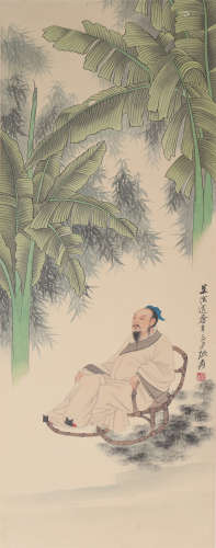 The Picture of Character Painted by Zhang Daqian
