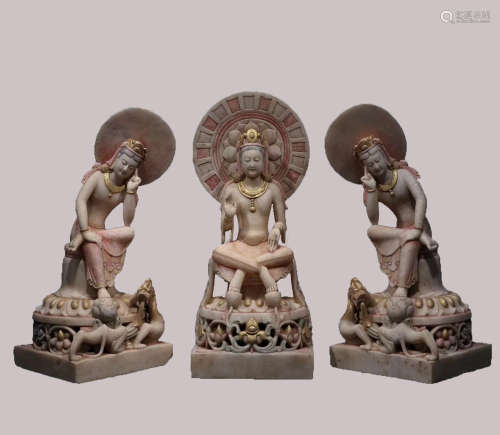 Three Statues of Bodhisattvas of the Northern Qi Dynasty