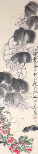 The Picture of  Grape Painted by Qi Baishi