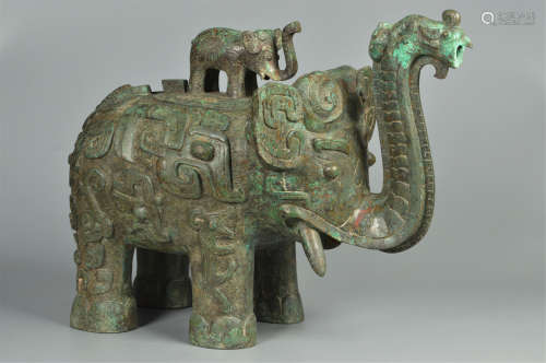 Bronze Elephant Statue of the Western Zhou Dynasty