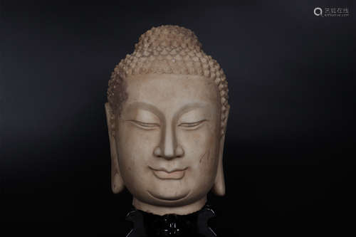 Stone Carved Buddha Head