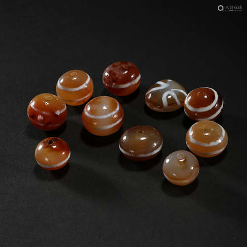 CHINESE AGATE BEAD, TANG DYNASTY