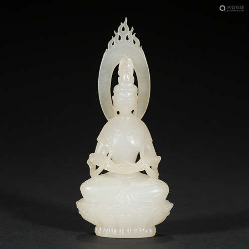 HETIAN JADE GUANYIN, QING DYNASTY, CHINA