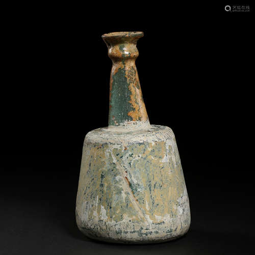 CHINESE COLORED GLASS VASE, TANG DYNASTY