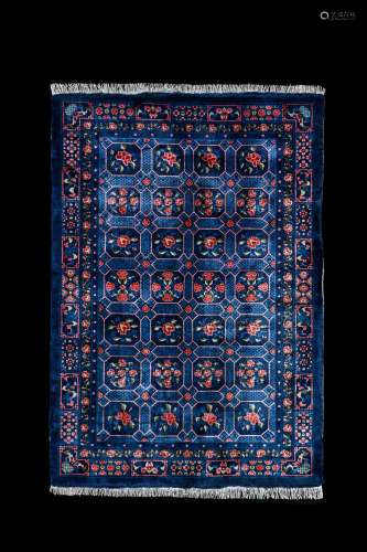 CHINESE BLUE TAPESTRY, QING DYNASTY