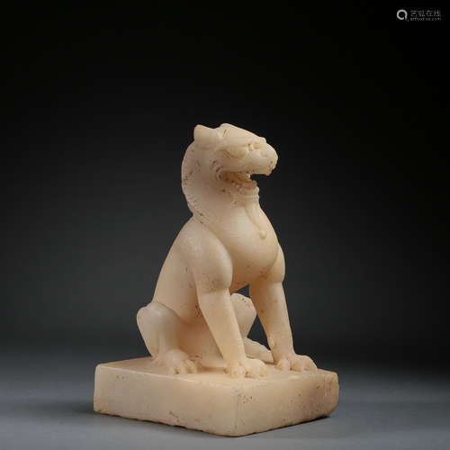 STONE CARVED LION, TANG DYNASTY, CHINA