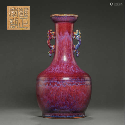 RED AMPHORAE,  YONGZHENG PERIOD, QING DYNASTY, CHINA