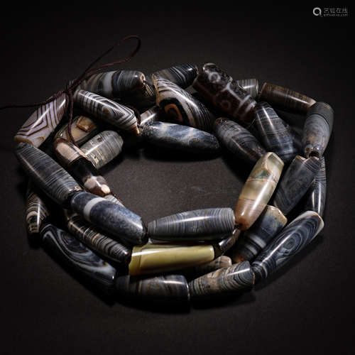 CHINESE AGATE BEADS BRACELET, TANG DYNASTY