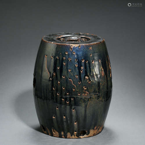 CIZHOU WARE IRON RUST STAINED PORCELAIN STOOL, NORTHERN SONG...