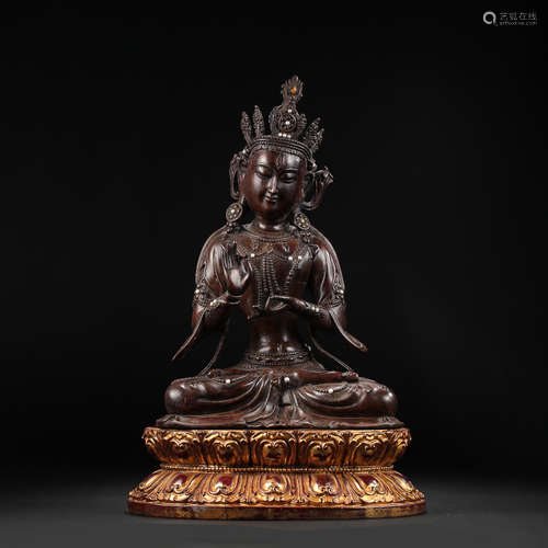 SEATED agalloch carved BUDDHA, QING DYNASTY, CHINA