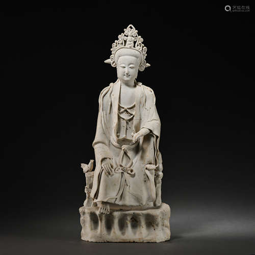 HUTIAN WARE SEATED AVALOKITESVARA, SOUTHERN SONG DYNASTY, CH...