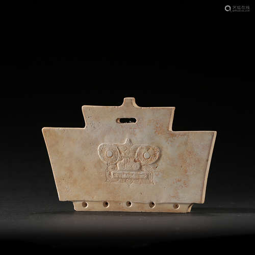 CHINESE MAJIAYAO CULTURE HETIAN JADE ORNAMENT