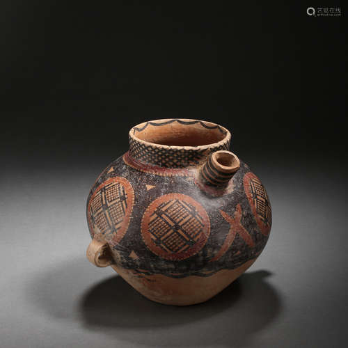 CHINESE MAJIAYAO CULTURAL PAINTED POTTERY POT