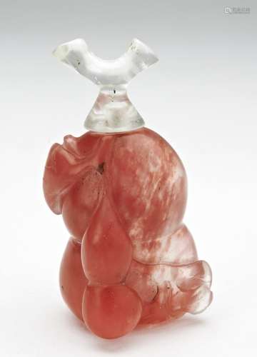 PEKING GLASS SNUFF BOTTLE LATE QING / EARLY REPUBLIC PERIOD ...