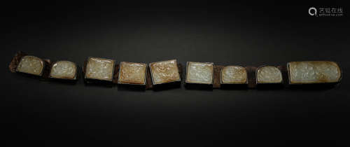 HETIAN JADE BELT, LIAO DYNASTY, CHINA