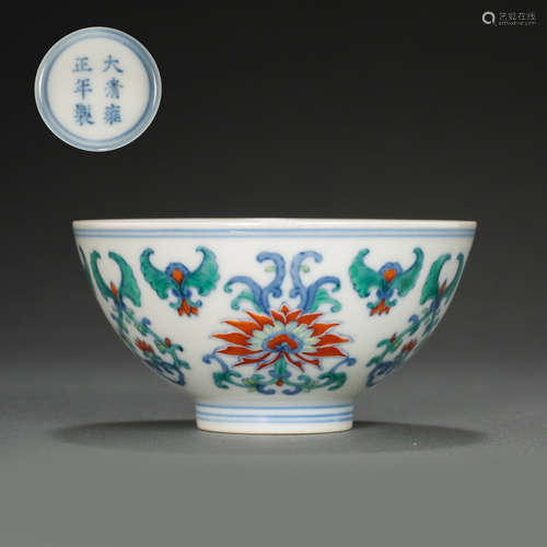 CHINESE FLOWER PATTERN BOWL, YONGZHENG PERIOD, QING DYNASTY