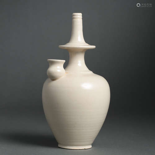 DING WARE WHITE PORCELAIN BOTTLE, LATE TANG AND FIVE DYNASTI...