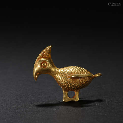 CHINESE PURE GOLDEN BIRD, TANG DYNASTY