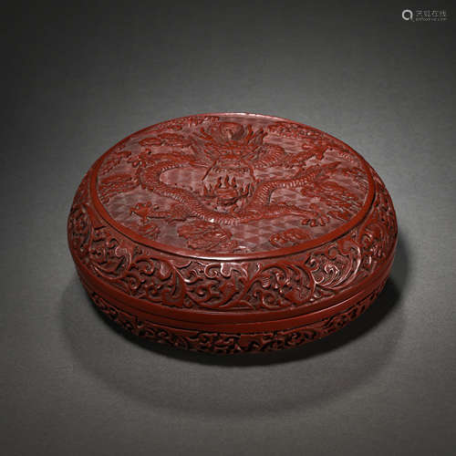 CHINESE QING DYNASTY LACQUER BOX