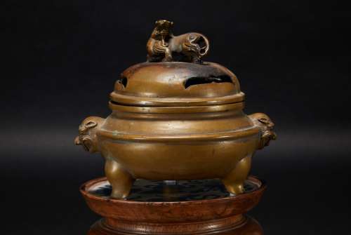 Bronze Lion New Aromatherapy Oven Qing Dynasty