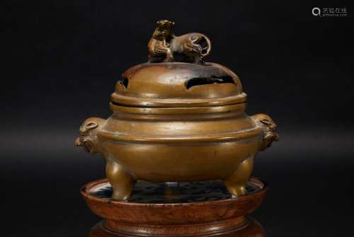 Bronze Lion New Aromatherapy Oven Qing Dynasty