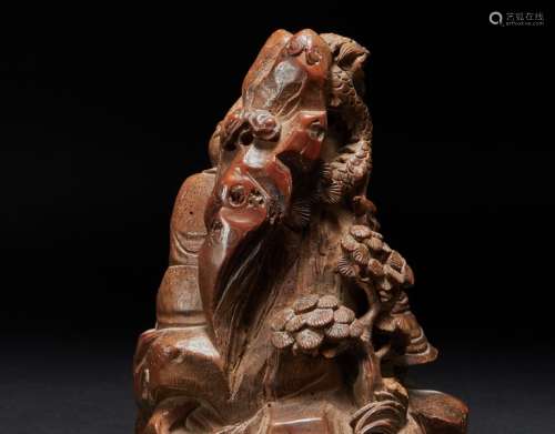 Bamboo carving figures in Qing Dynasty