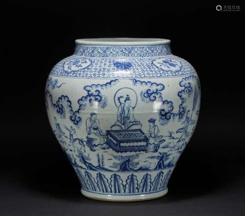 Big Jar of Qinghua Characters in Qing Dynasty