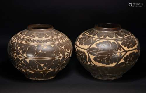 Cizhou Kiln Carved Big Jar in Song Dynasty