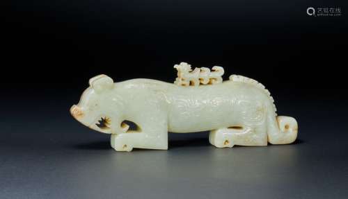 Hetian Jade Tiger Han Dynasty