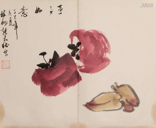 Chinese Ink Painting Zhang Dazhuang's Flower Book Album