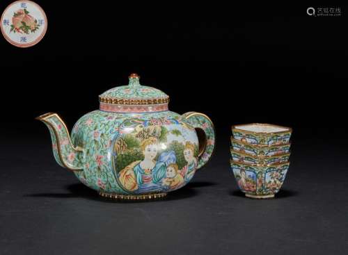 Western-style enamel pot in Qing Dynasty