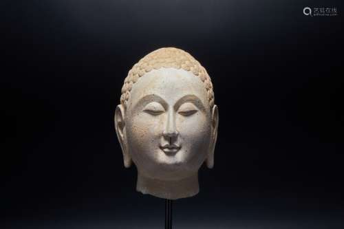 Stone Buddha Head Statue of the Northern Wei Dynasty