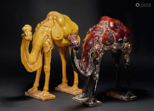 Yellow-glazed camel ornaments of the Tang Dynasty