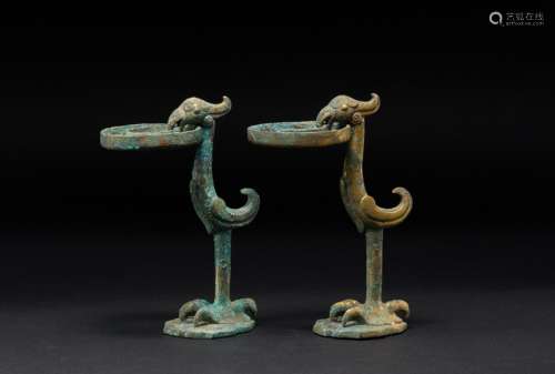 Bronze Bird-shaped Lamp in the Han Dynasty