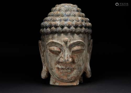Head of Cypress Buddha in Liao Dynasty