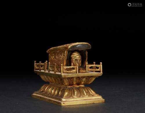Crystal-covered silver gilt coffin Song dynasty