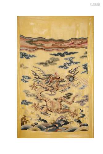 Yellow Dragon Vessel Tapestry in Qing Dynasty
