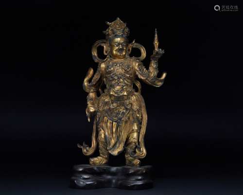 The gilt bronze tota king of the Qing dynasty