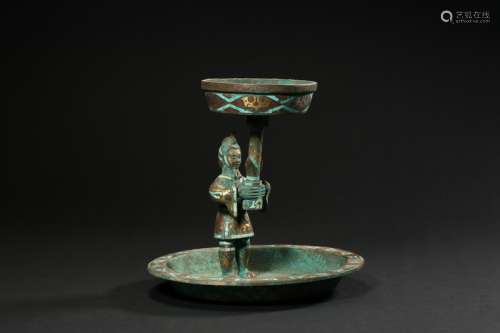 Bronze Figure Lamp in the Han Dynasty